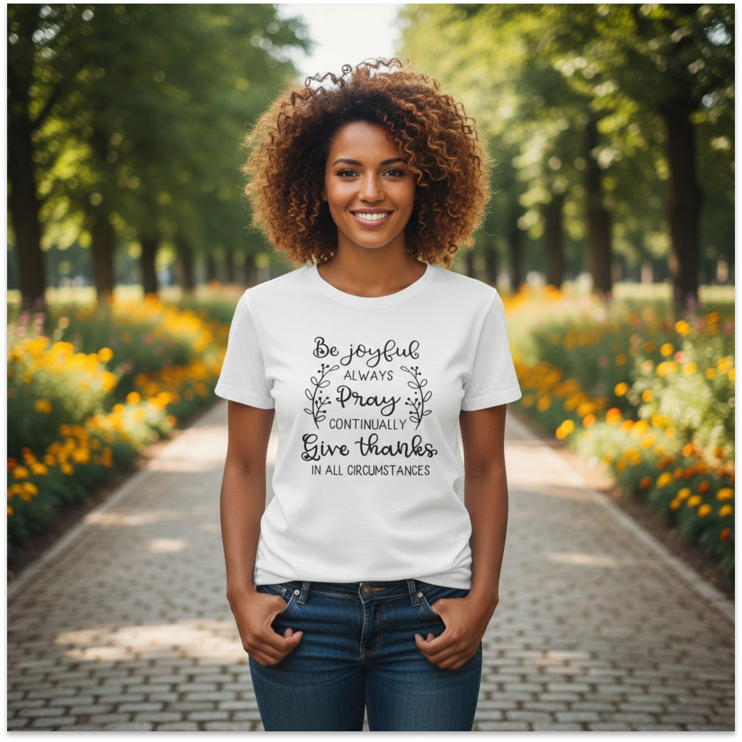 Be Joyous Always Pray Continually Give Thanks In All Circumstances-White-3XL