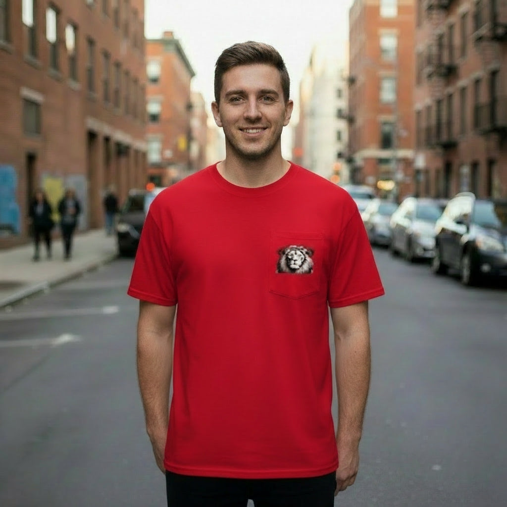 Lion And Crown-Red-Pocket-3XL