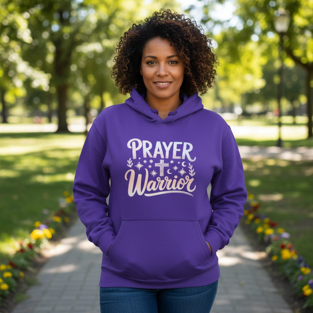 Prayer Warrior-Purple-4XL-Hoodie