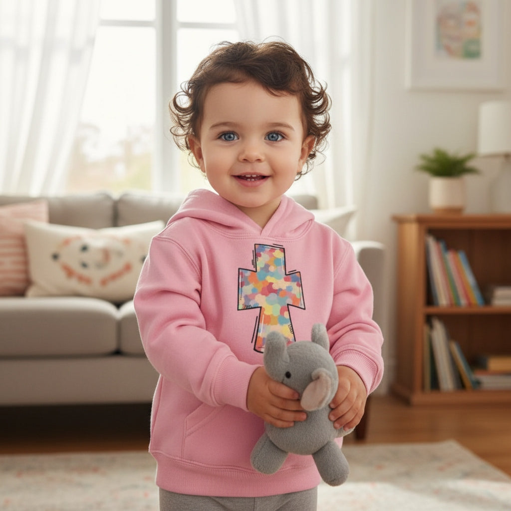 Colorful Cross-Pink-4T-Hoodie