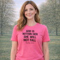 God Is Within Her She Will Not Fall-Hot Pink-3XL