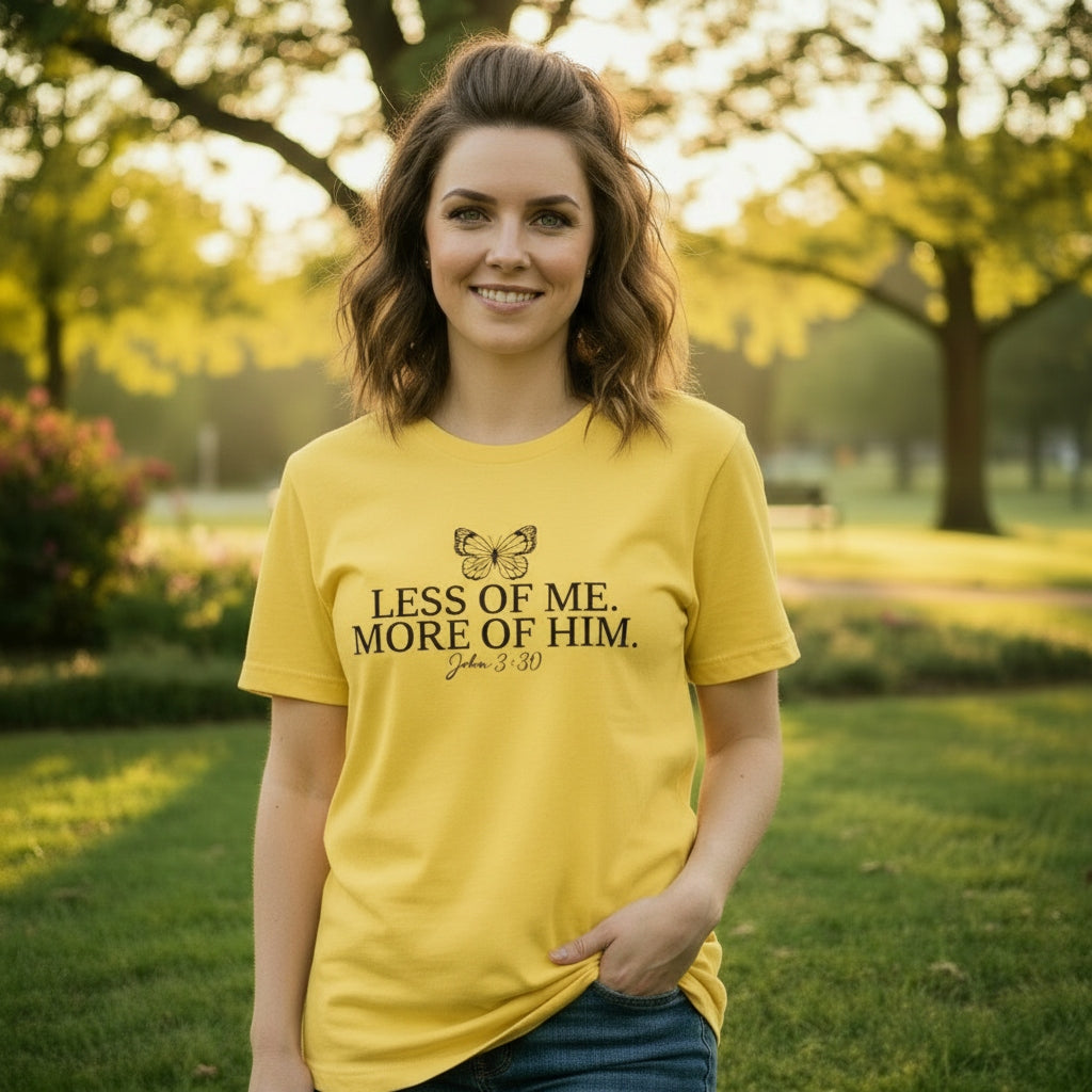 Less Of Me More Of Him-Yellow-XL