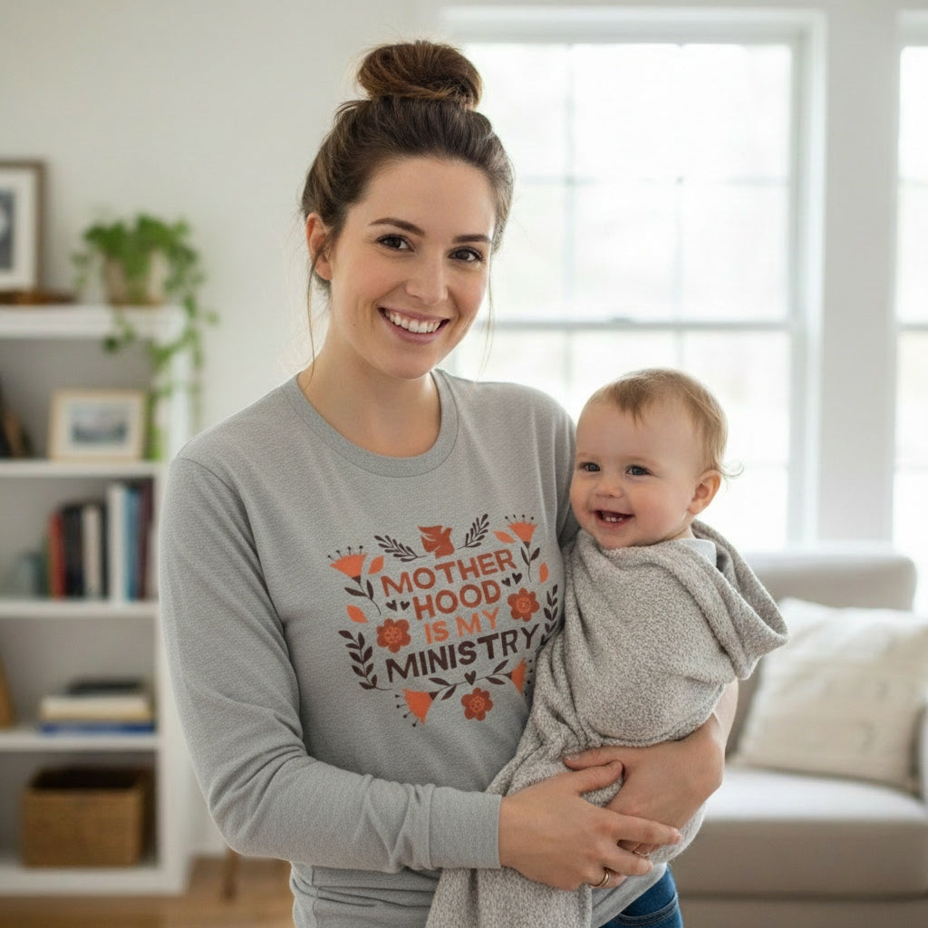 Motherhood Is My Ministry-Heather-Tall-Long Sleeve-LT