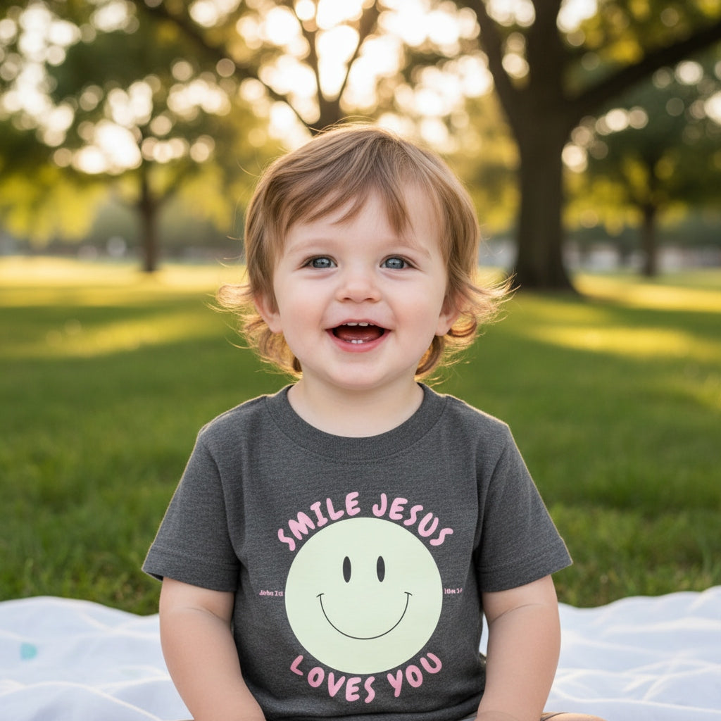 Smile Jesus Loves You-Lime-2T