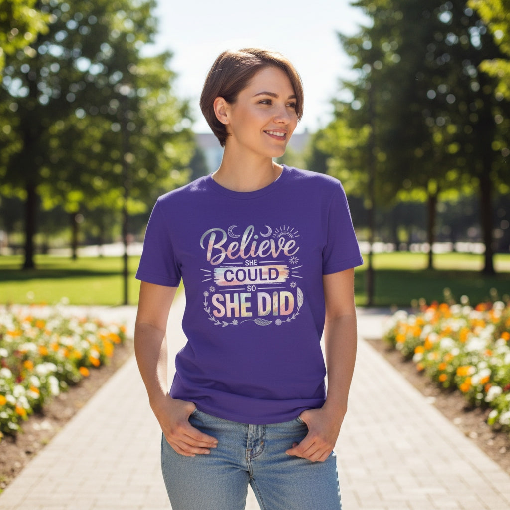 She Believed She Could So She Did-Purple-2XL