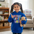 Jesus Loves You- Royal Blue -Youth Small Hoodie
