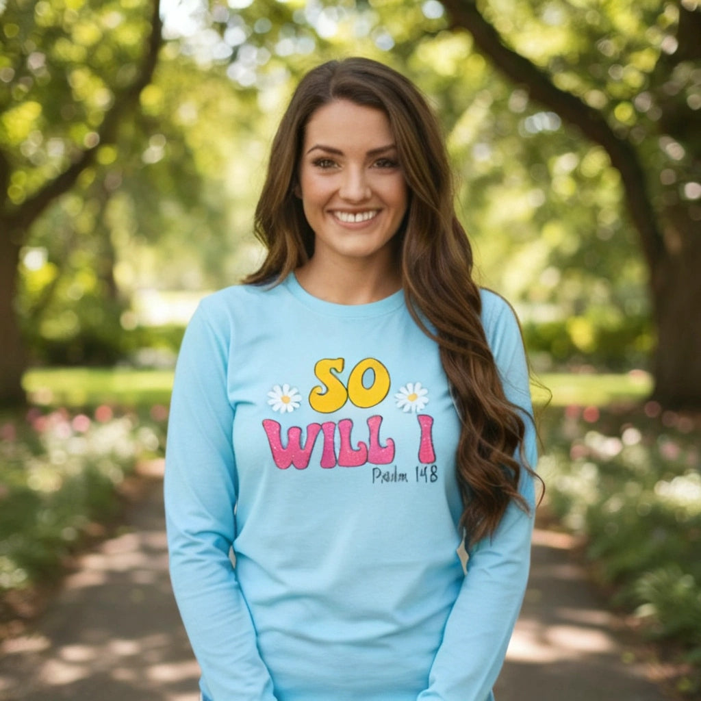 So Will I-Long Sleeve-Light Blue-XLT