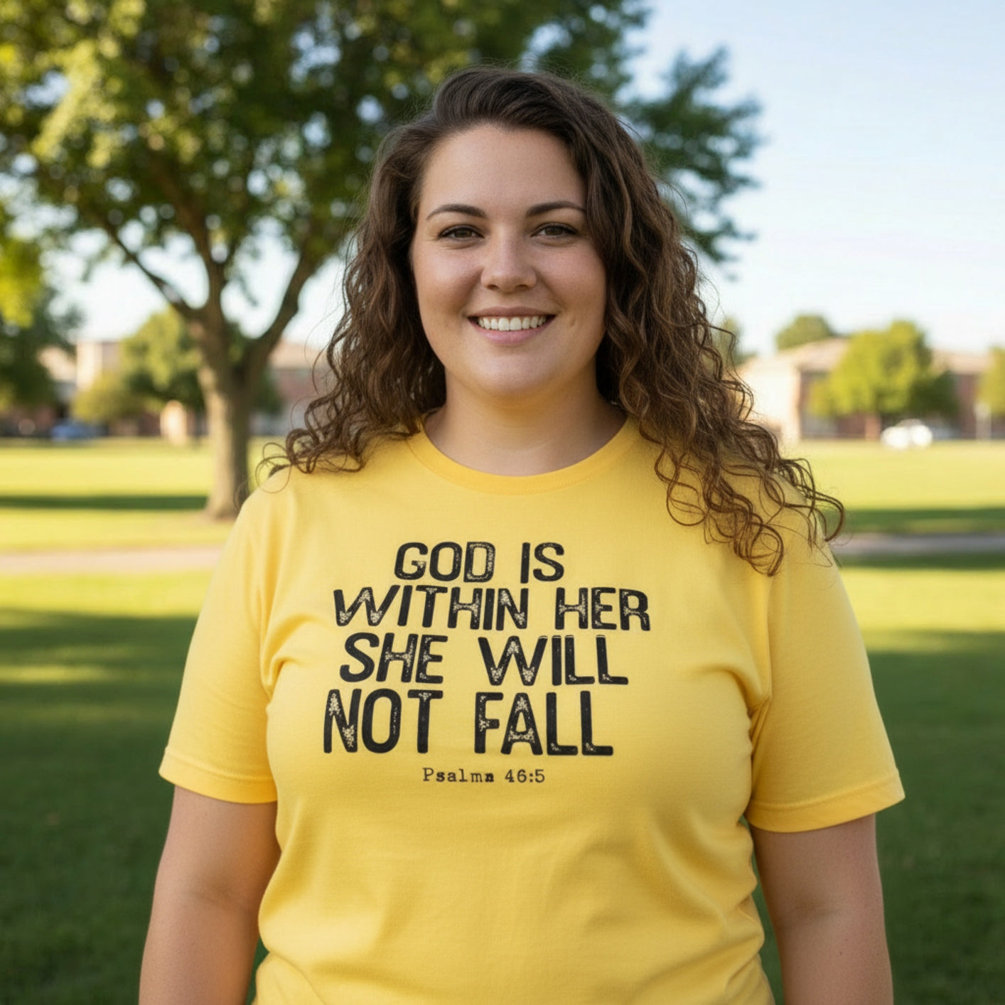 God Is WIthin Her She Will Not Fail-Yellow-M
